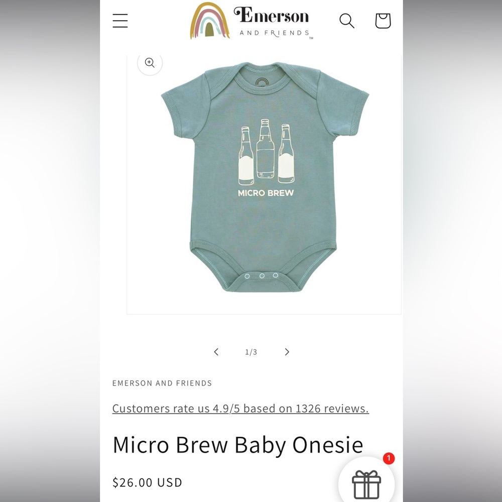 Micro Brew baby onesie body suit - Picture 4 of 5